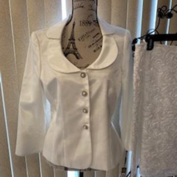 Tahari Off White Professional Woman Dressy Suit 8 - Picture 3 of 5